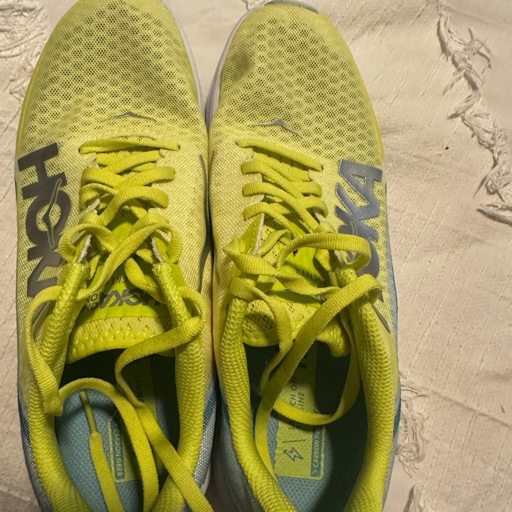 Hoka Neon Yellow Athletic Shoes - Picture 7 of 9